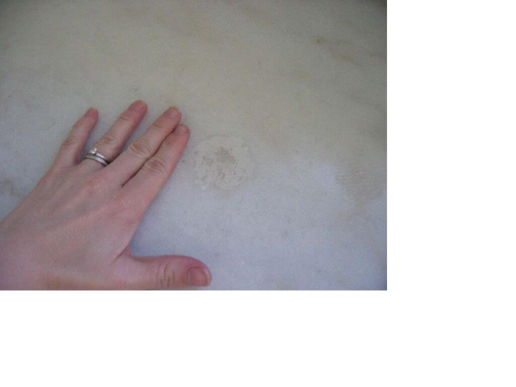 What Does a Marble Etch Mark look like? Appleby Cleaning
